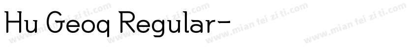 Hu Geoq Regular字体转换